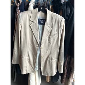 Vintage Burberry tan 100% cotton poplin women’s tan blazed jacket size US 6